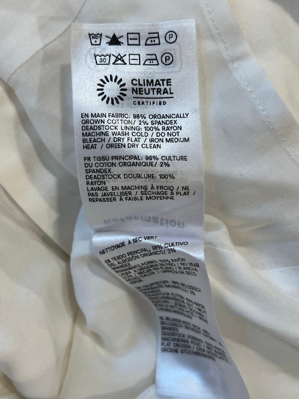Reformation White Ruffle Scoop Button-Front Set Size 4 - Picture 9 of 9
